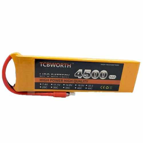 TCBWORTH 2S 7.4V 4500mAh 30C Lipo Battery Batteries Drones Xpress XT150 plug