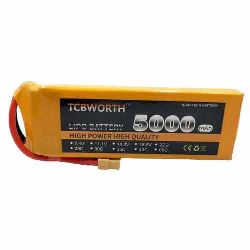 TCBWORTH 2S 7.4V 5000mAh 25C Lipo Battery Batteries Drones Xpress Miyada plug