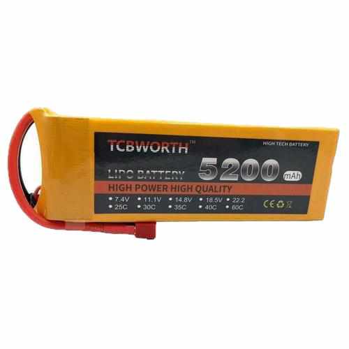 TCBWORTH 2S 7.4V 5200mAh 40C Lipo Battery Batteries Drones Xpress 3.5 Banana plug