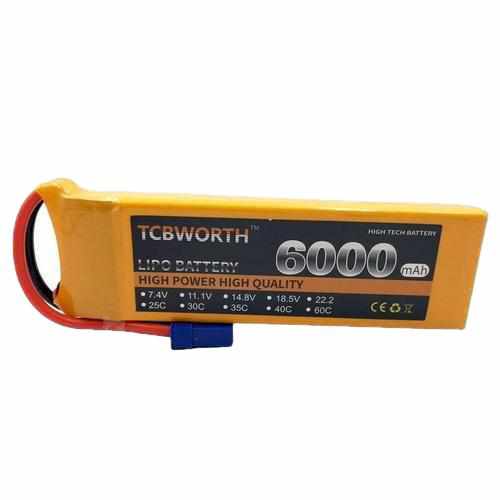 TCBWORTH 2S 7.4V 6000mAh 40C Lipo Battery Batteries Drones Xpress EC5 plug