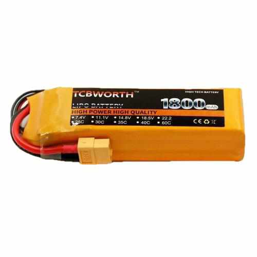 TCBWORTH 3S 11.1V 1800mAh 40C Lipo Battery Batteries Drones Xpress 3.5 Bnana plug