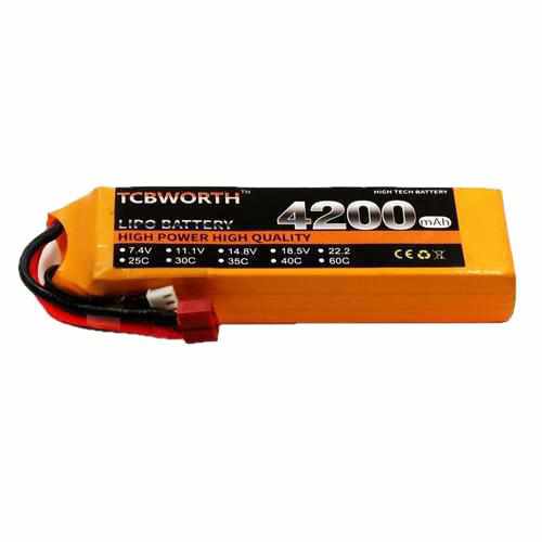 TCBWORTH 3S 11.1V 4200mAh 25C Lipo Battery Batteries Drones Xpress EC5 plug