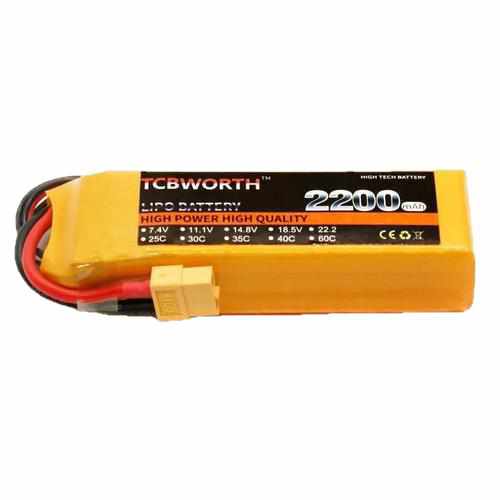 TCBWORTH 3S 11.1v 2200mAh 35C Lipo Battery Batteries Drones Xpress EC5 plug