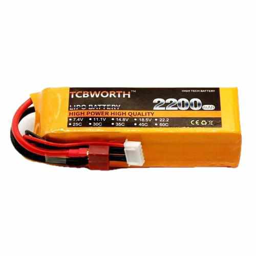TCBWORTH 4S 14.8V 2200mAh 25C Lipo Battery Batteries Drones Xpress JST plug