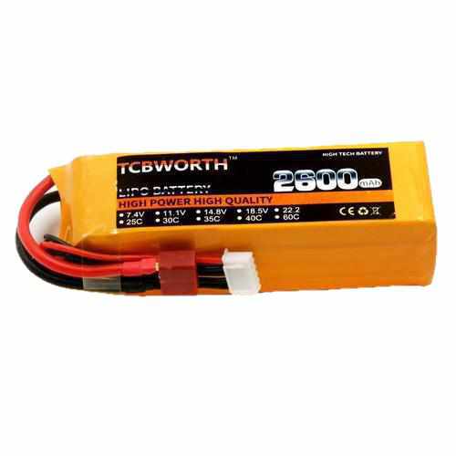 TCBWORTH 4S 14.8V 2600mAh 30C 60C Lipo Battery Batteries Drones Xpress T plug
