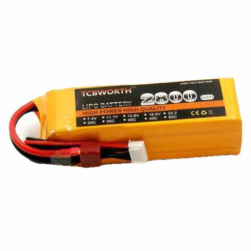 TCBWORTH 4S 14.8V 2800mAh 25C Lipo Battery Batteries Drones Xpress EC5 plug