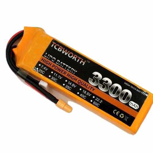 TCBWORTH 4S 14.8V 3300mAh 25C Lipo Battery Batteries Drones Xpress 3.5 Bnana plug