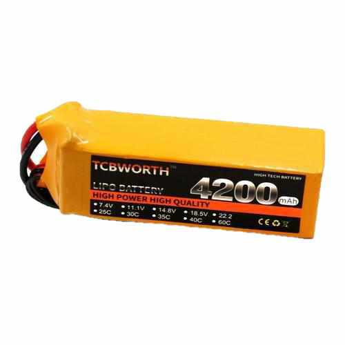 TCBWORTH 4S 14.8V 4200mAh 35C Lipo Battery Batteries Drones Xpress XT150 plug