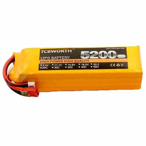 TCBWORTH 4S 14.8V 5200mAh 25C 35C Lipo Battery Batteries Drones Xpress AS150 25C
