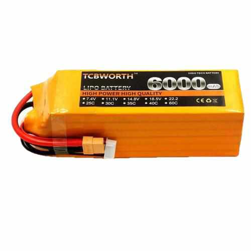 TCBWORTH 4S 14.8V 6000mAh 30C Lipo Battery Batteries Drones Xpress T plug