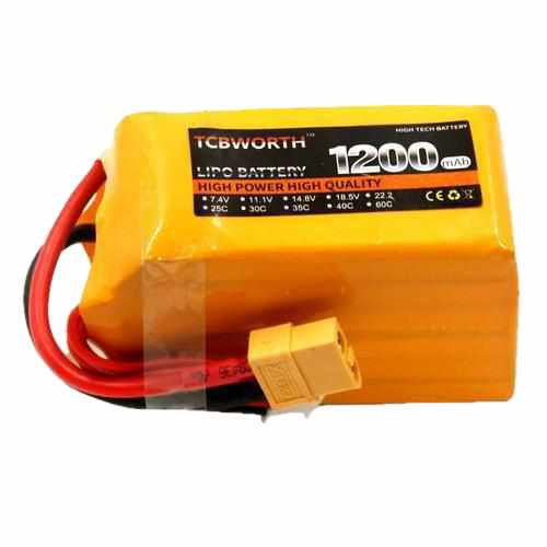 TCBWORTH 6S 22.2V 1200mAh 25C Lipo Battery Batteries Drones Xpress Tamiya plug