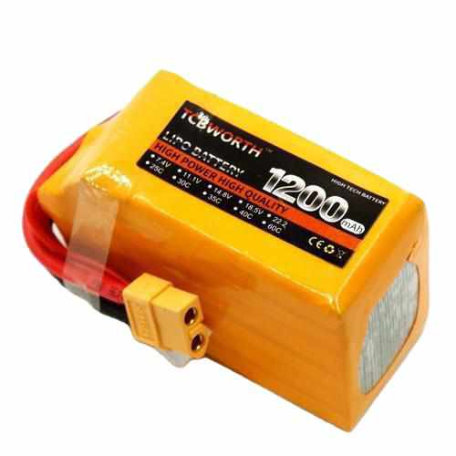 TCBWORTH 6S 22.2V 1200mAh 35C Lipo Battery Batteries Drones Xpress JST plug