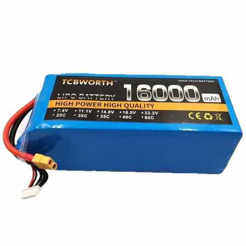 TCBWORTH 6S 22.2V 16000mAh 25C Lipo Battery Batteries Drones Xpress AS90 25C