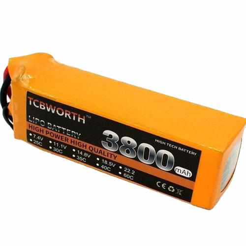 TCBWORTH 6S 22.2V 3800mAh 30C 40C 60C Lipo Battery Batteries Drones Xpress EC5 Parts & Accessories 40C
