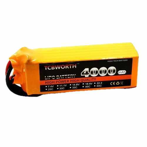 TCBWORTH 6S 22.2V 4000mAh 30C Lipo Battery Batteries Drones Xpress XT90 plug