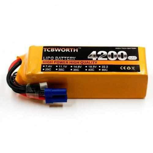 TCBWORTH 6S 22.2V 4200mAh 25C Lipo Battery Batteries Drones Xpress XT150 plug