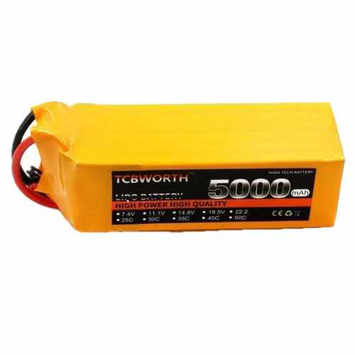 TCBWORTH 6S 22.2V 5000mAh 35C Lipo Battery Batteries Drones Xpress Tamiya plug