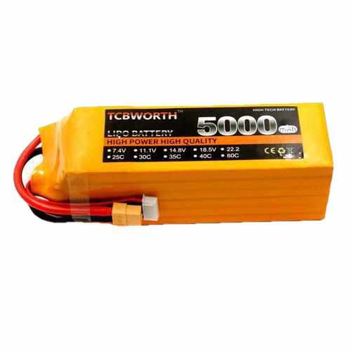 TCBWORTH 6S 22.2V 5000mAh 60C Lipo Battery Batteries Drones Xpress XT60 plug