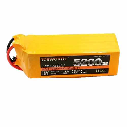 TCBWORTH 6S 22.2V 5200mAh 40C Lipo Battery Batteries Drones Xpress XT150 plug