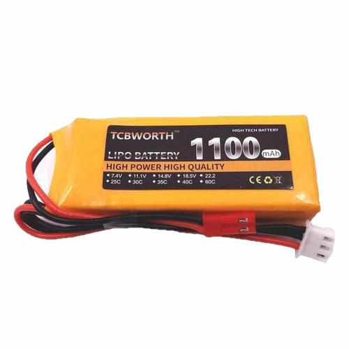 TCBWORTH 7.4V 2S 1100mAh 30C/40C Lipo Battery Batteries Drones Xpress Miyada plug 40C