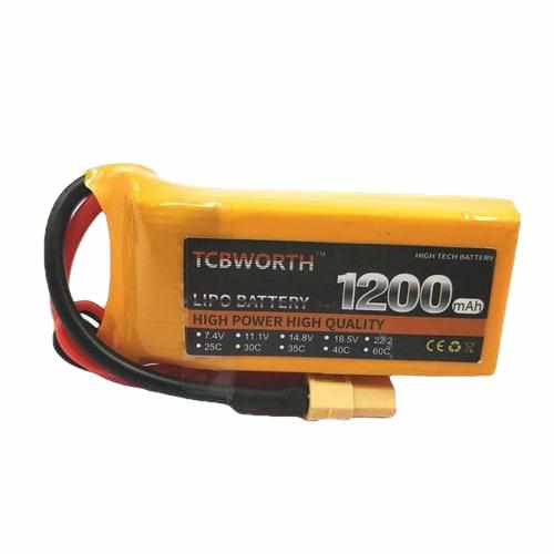 TCBWORTH 7.4V 2S 1200mAh 30C/40C Lipo Battery Batteries Drones Xpress XT60 plug 30C