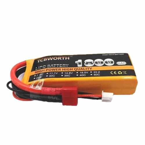 TCBWORTH 7.4V 2S 1800mAh 30C LiPo Battery Batteries Drones Xpress T plug