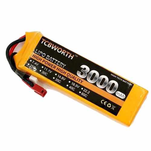 TCBWORTH 7.4V 2S 3000mAh 40C Lipo Battery Batteries Drones Xpress Miyada plug