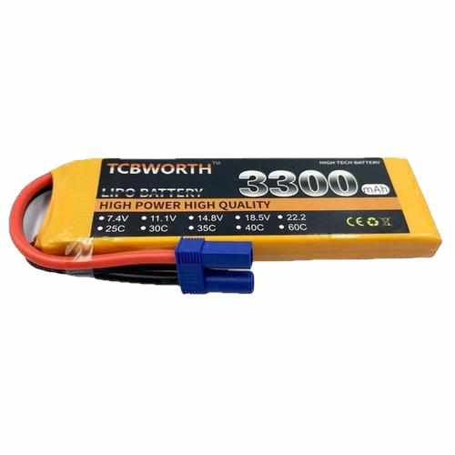 TCBWORTH 7.4V 2S 3300mAh 25C Lipo Battery Batteries Drones Xpress XT60 plug