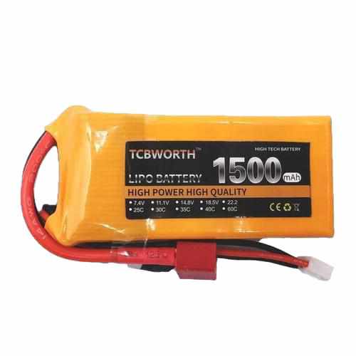 TCBWORTH 7.4V 2S LiPo Battery 1500mAh 30C/40C Batteries Drones Xpress Miyada plug 40C
